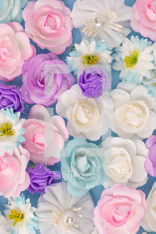 Bed of Flowers flay layer background
