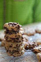 stack of chocolate chip cookies 