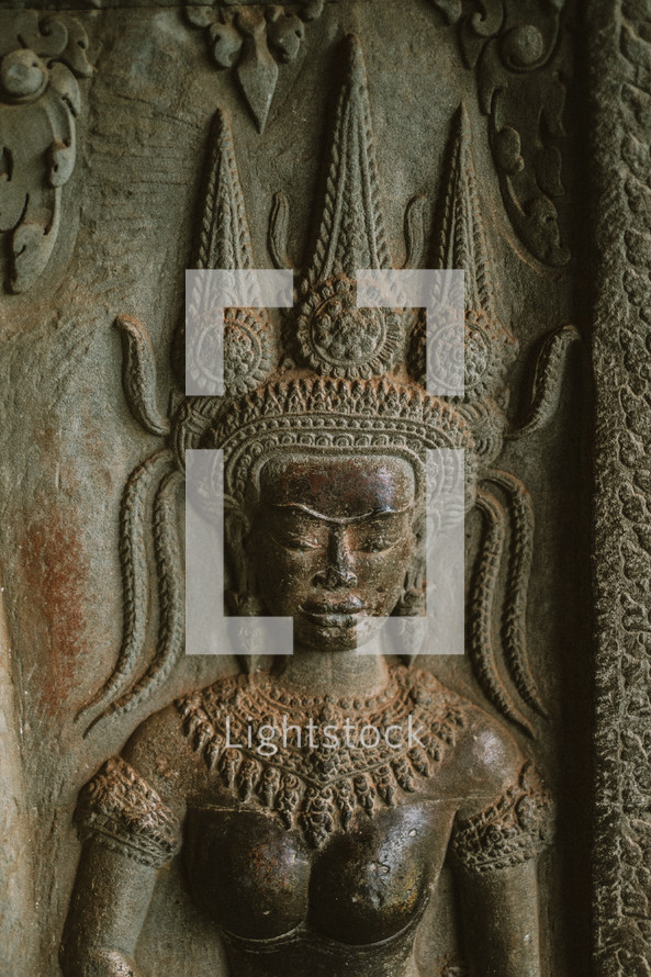 Hindu engraving in Cambodia 