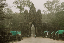 rain falling in Cambodia 