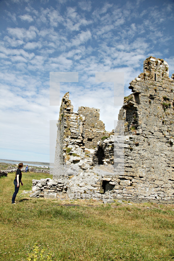 stone castle in ruins 
