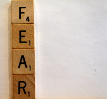 word fear in scrabble pieces 