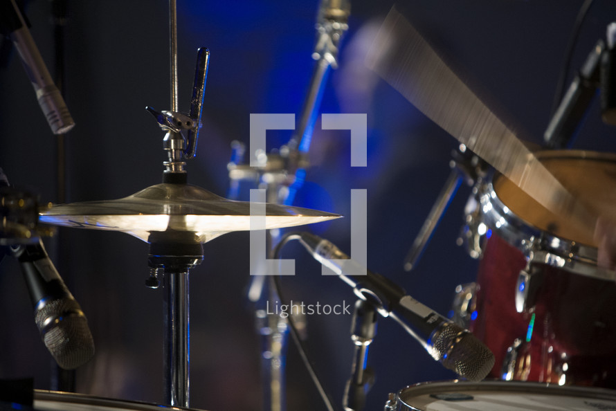 symbols and drum set 