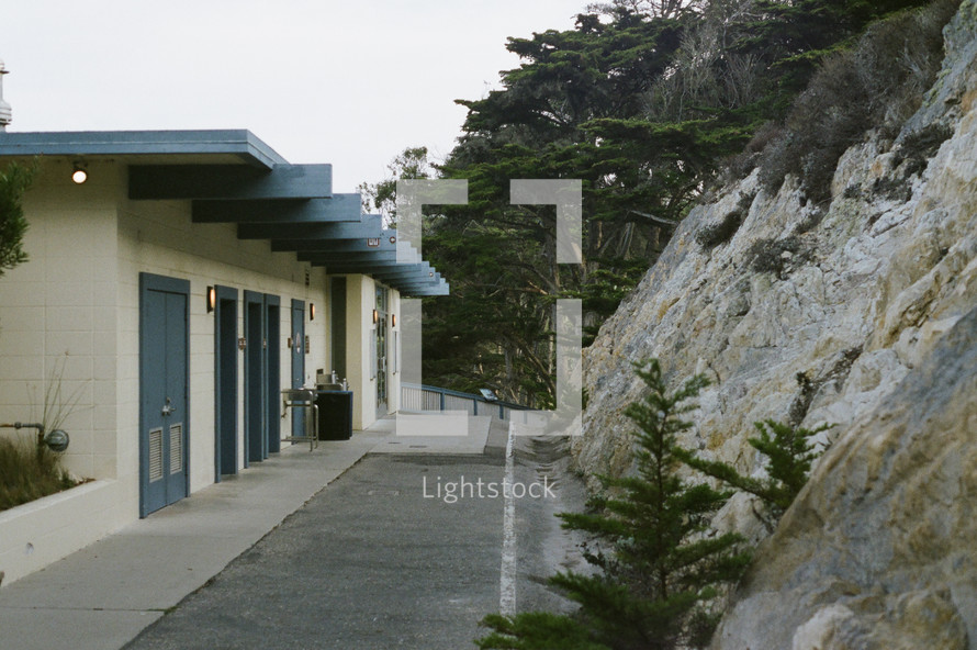 Beach-side restrooms in a California State Park