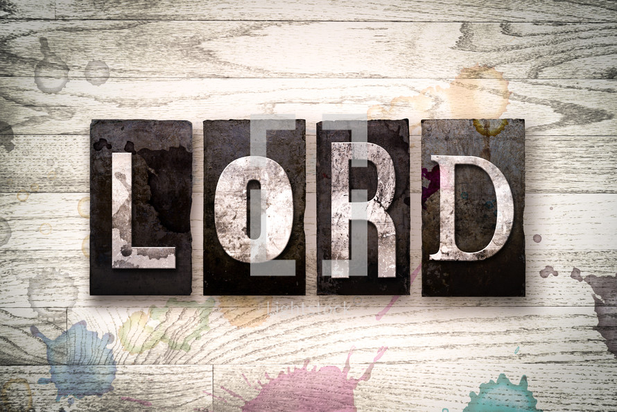 word lord on wood background 