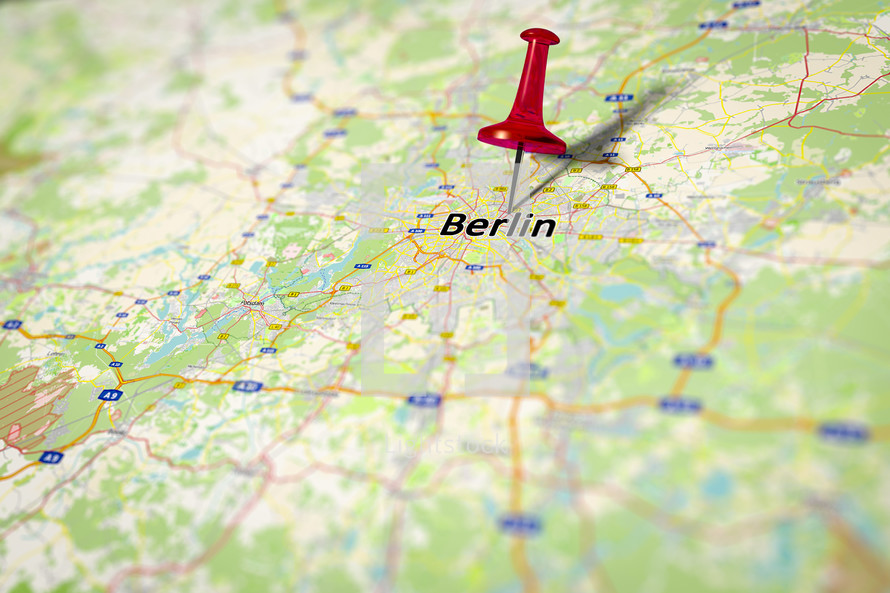 pin point on Berlin on a map 