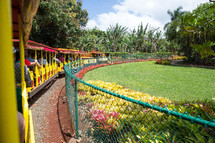 train touring botanical gardens 