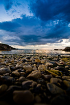 stones along a shore 