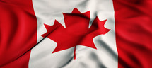 Canadian flag with wrinkles 