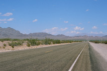 desert road along route 66 