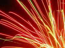 streaks of fireworks 