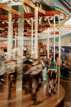 Motion blur of carousel 