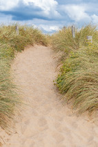path through sand dunes 