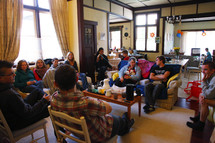 group gathering in a room 