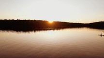 lake at sunset