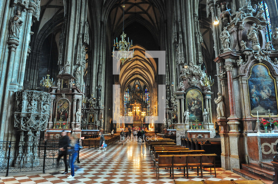 A cathedral interior in Austria 