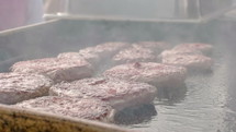 hamburgers on the grill 
