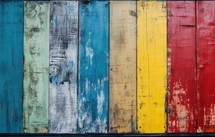 Old painted wood wall for background or texture. Colorful surface.