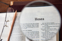 magnifying glass over Hosea 