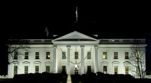 The White House at night 