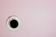 coffee cup on a pink background 