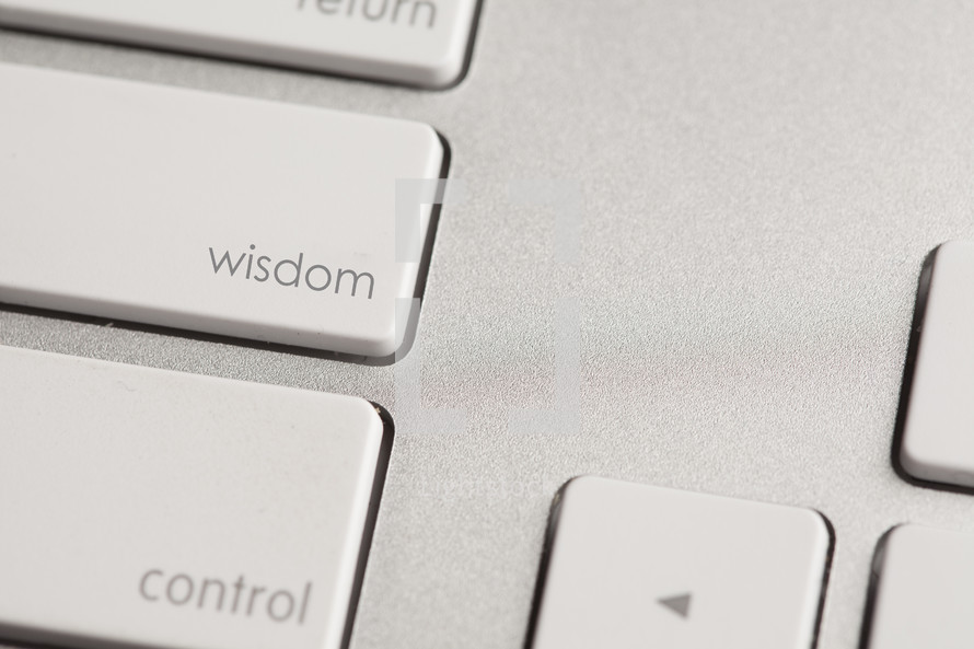 "Wisdom" key on a keyboard.