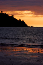 Madagascar beach at sunset