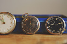 row of stop watches 