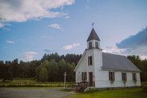 a small rural white church 