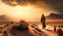 Person in the desert