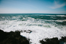 churning ocean waves 