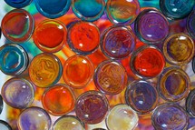 multi colored crystal bubbles, abstrac background