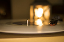 playing a record 