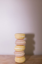 pink and white macarons 