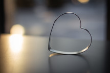 heart shaped cookie cutter and copy space 