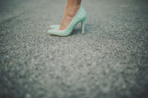 woman in high heel shoes 