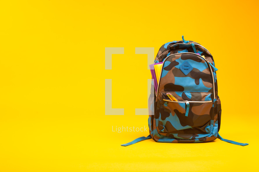 camouflage book bag 