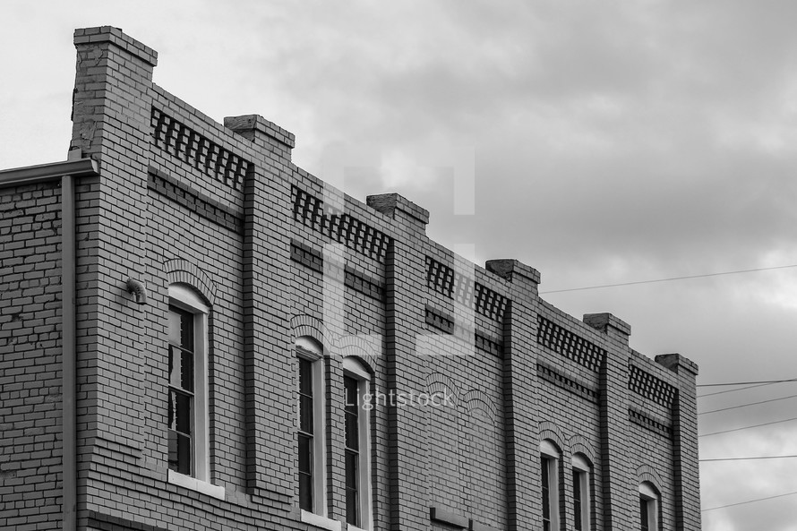 top of a brick downtown building 