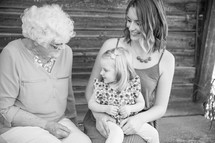 great-grandmother, granddaughter, and great-granddaughter 