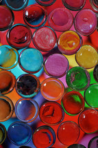 multi colored crystal bubbles, colorful background
