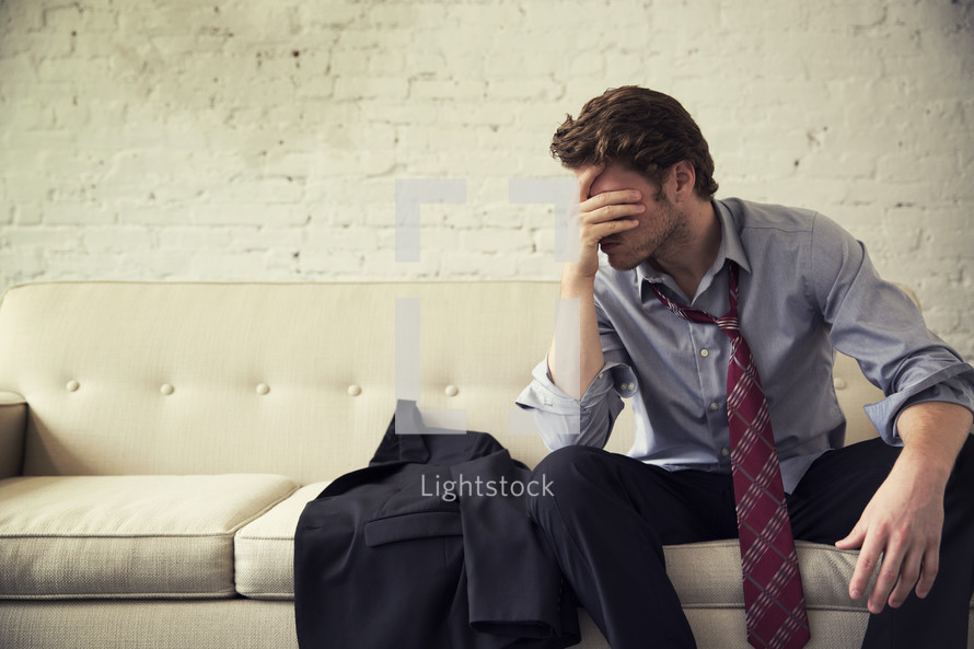 a stressed businessman 