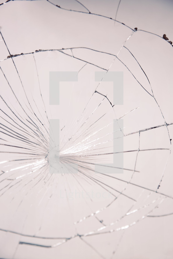 cracked glass background 