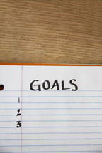 list of goals 