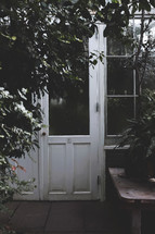 door to a greenhouse 
