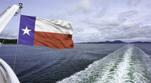 Texas flag on a boat 