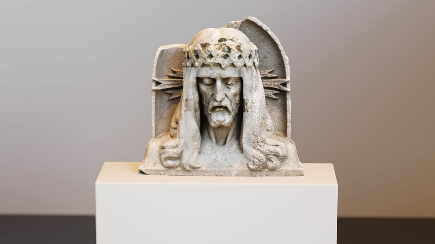 stone sculpture of Jesus 