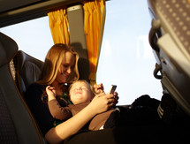 Mother and child on the bus