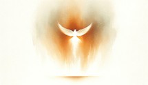 Dove of peace on watercolor background with copy space. Vector illustration.