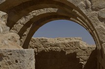 Excavated arches at Avdat