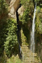 Waterfall at En Gedi, place of refreshing and restoration for David on the run from Saul